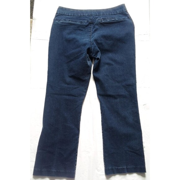 Lee style up Sz 14 short women's Pull-on Jeans outdoor button zip pocket adult - Picture 2 of 6